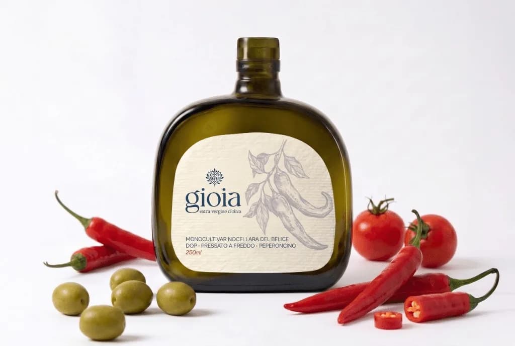 Nocellara del Belice al Peperoncino — Gioia Olive, Campobello di Mazara